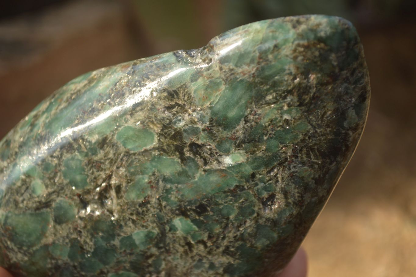 Polished Emerald Mica In Matrix Standing Free Forms x 2 From Mutoko, Zimbabwe - Toprock Gemstones and Minerals 