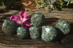 Polished Emerald In Matrix Standing Free Forms x 6 From Sandawana, Zimbabwe - TopRock