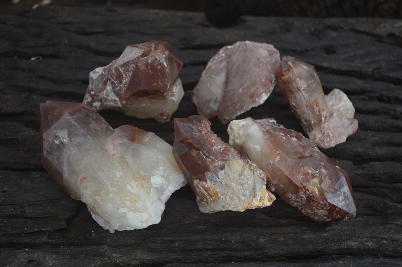 Natural Red Hematoid Quartz Specimens x 6 From Karoi, Zimbabwe - Toprock Gemstones and Minerals 