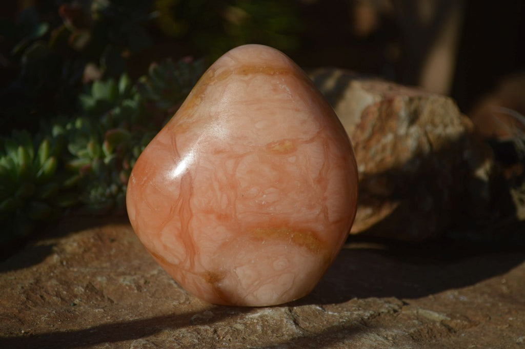 Polished Orange Twist Calcite Standing Free Forms x 3 From Maevantanana, Madagascar - Toprock Gemstones and Minerals 