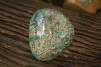 Polished Emerald Mica In Matrix Standing Free Forms x 2 From Mutoko, Zimbabwe - Toprock Gemstones and Minerals 