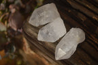 Natural Single Etched Clear Quartz Crystals x 35 From Mpika, Zambia - Toprock Gemstones and Minerals 