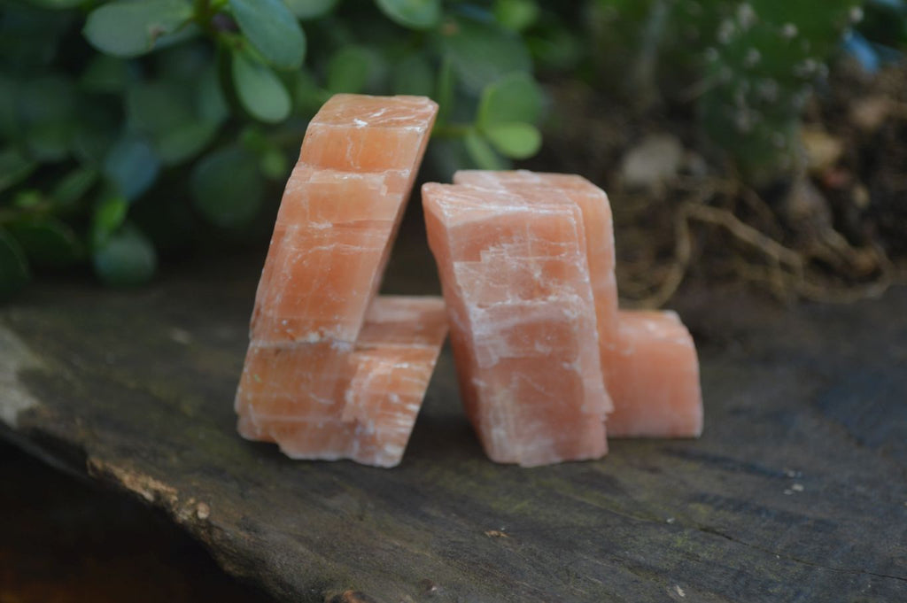 Natural New Sunset Orange Calcite Specimens  x 24 From Namibia - Toprock Gemstones and Minerals 