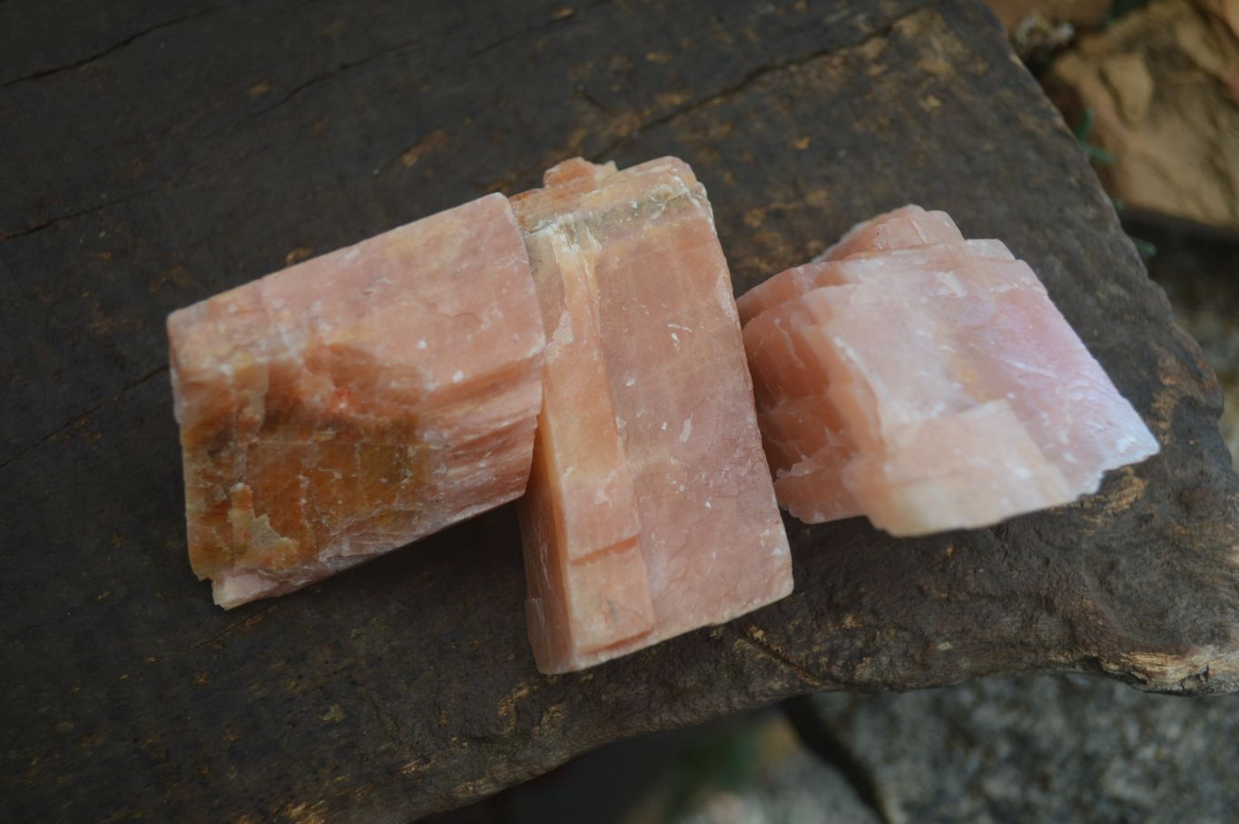 Natural New Sunset Orange Calcite Specimens  x 24 From Namibia - Toprock Gemstones and Minerals 