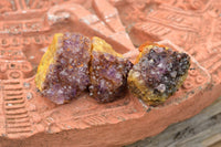 Natural Small Dark "Amethystos" Amethyst Clusters x 35 From Kwaggafontein, South Africa - TopRock
