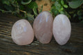 Polished Gemmy Pink Rose Quartz Standing Free Forms x 3 From Antsirabe, Madagascar - Toprock Gemstones and Minerals 