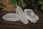 Natural Single Etched Clear Quartz Crystals x 35 From Mpika, Zambia - Toprock Gemstones and Minerals 