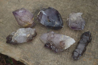 Natural Large Skeletal Smokey Amethyst Crystals  x 6 From Chiredzi, Zimbabwe - Toprock Gemstones and Minerals 