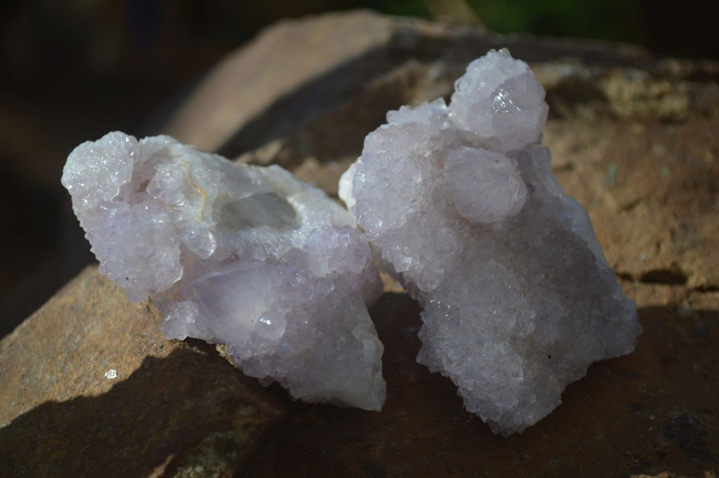 Natural Pale Lilac Spirit Quartz Clusters x 12 From Boekenhouthoek, South Africa - Toprock Gemstones and Minerals 