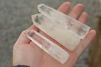 Polished Clear Quartz Crystal Points x 6 From Madagascar - TopRock