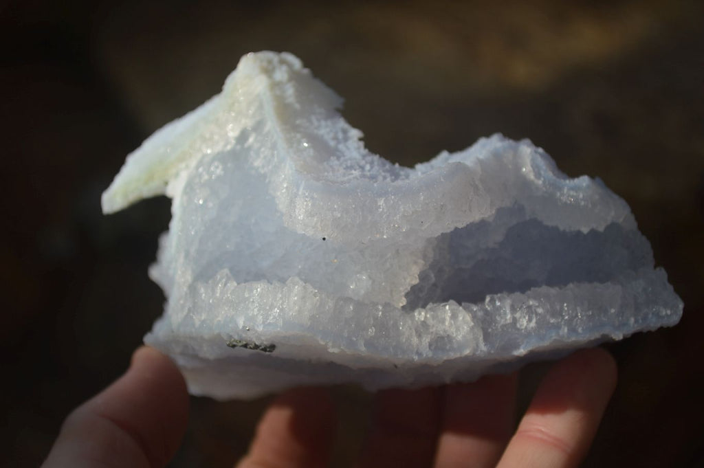 Natural Etched Blue Chalcedony Specimens x 4 From Nsanje, Malawi - Toprock Gemstones and Minerals 
