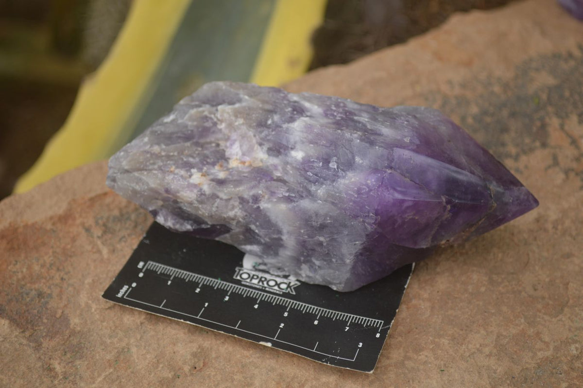 Polished "Witches Hat" Amethyst Crystals  x 4 From Zambia - TopRock