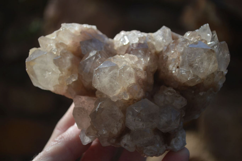 Natural Cascading Smokey Phantom Quartz Clusters x 2 From Luena, Congo - Toprock Gemstones and Minerals 