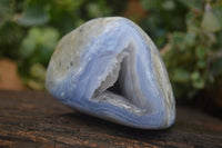 Polished Blue Lace Agate Standing Free Forms  x 2 From Nsanje, Malawi - Toprock Gemstones and Minerals 