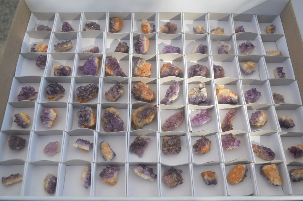 Natural Small Dark Amethyst Crystal Plates  x 70 From Mapatizya, Zambia - Toprock Gemstones and Minerals 
