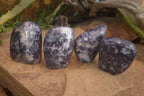 Polished  Lovely Purple Lepidolite Standing Free Forms  x 4 From Zimbabwe - Toprock Gemstones and Minerals 