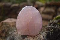 Polished Pink Rose Quartz Standing Free Forms x 2 From Ambatondrazaka, Madagascar - TopRock