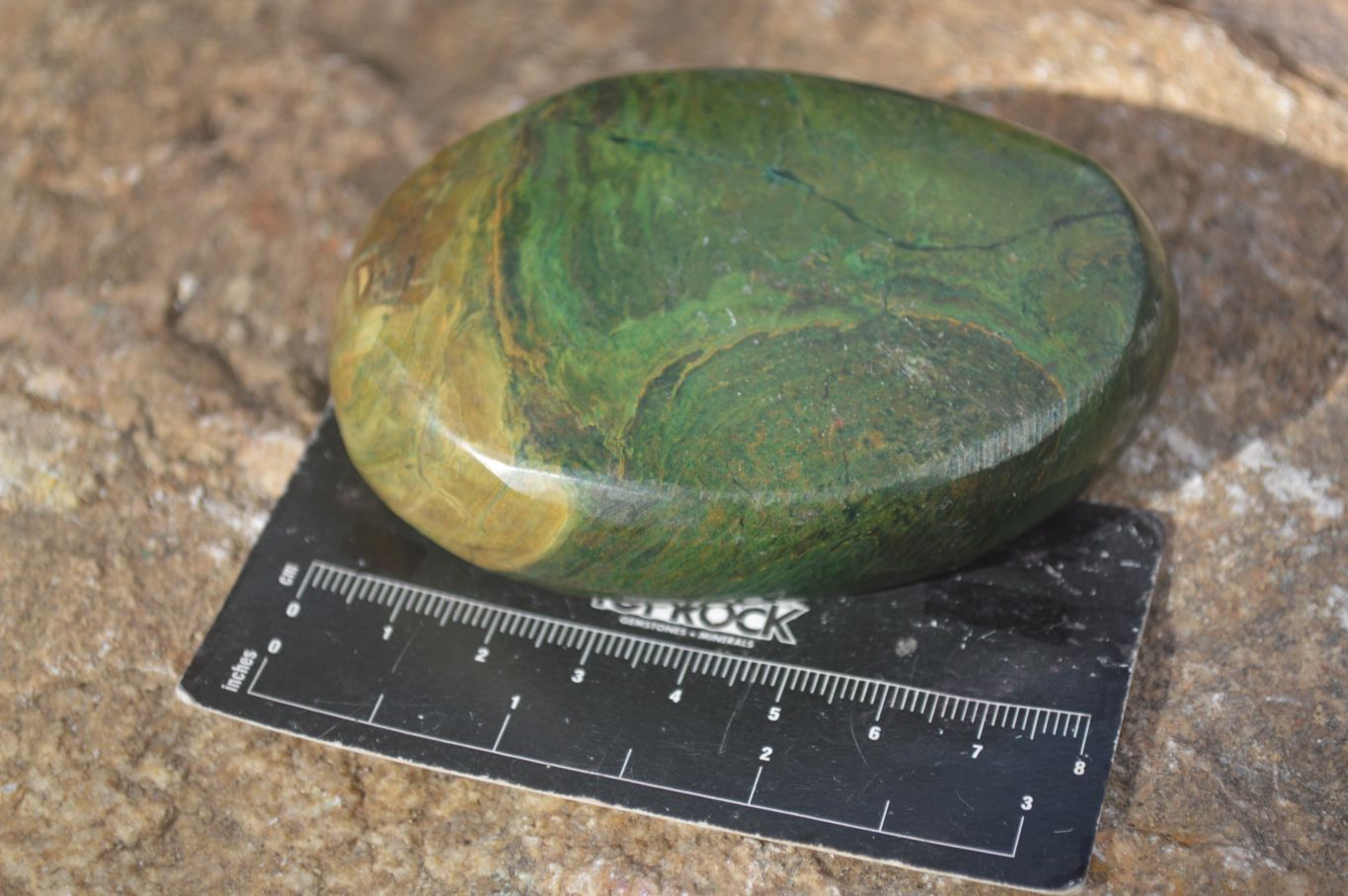 Polished Green Verdite Galet / Palm Stones x 6 From Zimbabwe - Toprock Gemstones and Minerals 