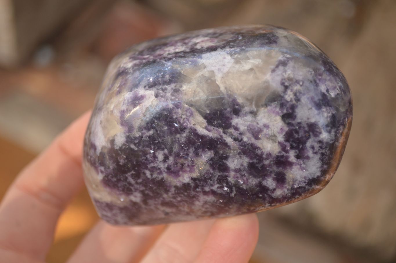 Polished  Lovely Purple Lepidolite Standing Free Forms  x 4 From Zimbabwe - Toprock Gemstones and Minerals 