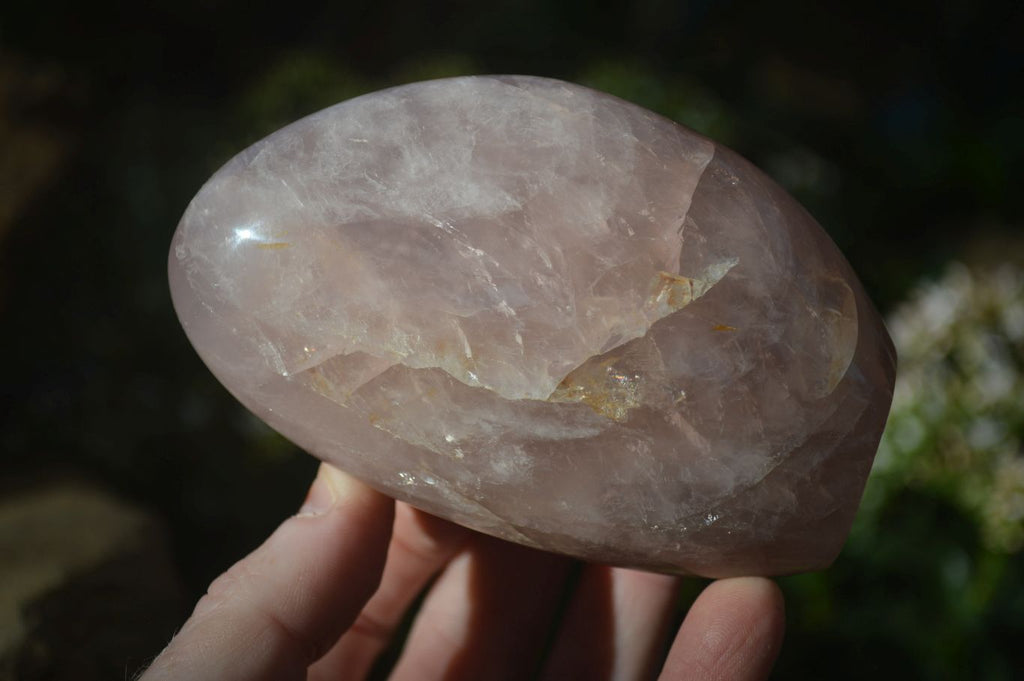 Polished Gemmy Pink Rose Quartz Standing Free Forms x 3 From Antsirabe, Madagascar - Toprock Gemstones and Minerals 
