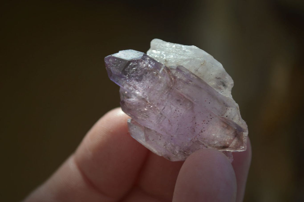 Natural Smokey Window Amethyst Crystals  x 12 From Chiredzi, Zimbabwe - Toprock Gemstones and Minerals 