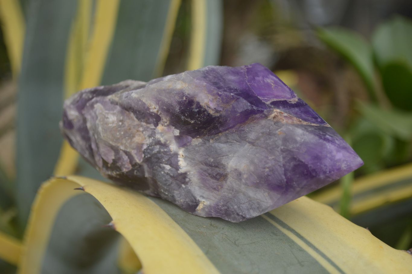 Polished "Witches Hat" Amethyst Crystals  x 4 From Zambia - TopRock