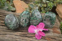 Polished Emerald In Matrix Standing Free Forms x 4 From Sandawana, Zimbabwe - TopRock