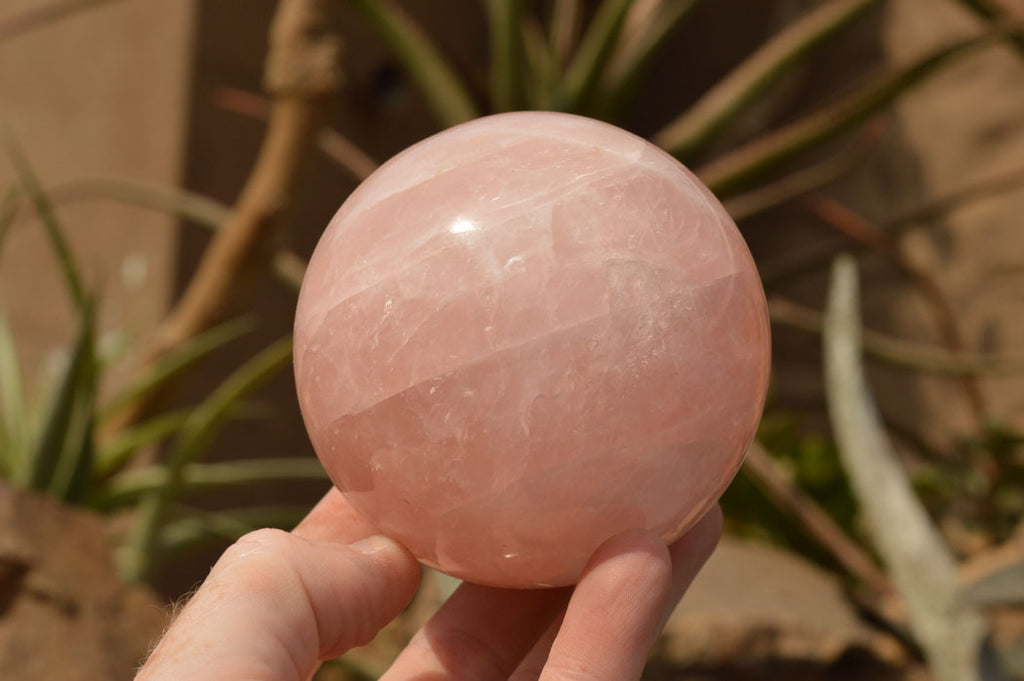 Polished Pink Rose Quartz Spheres  x 3 From Madagascar - TopRock