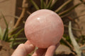 Polished Pink Rose Quartz Spheres  x 3 From Madagascar - TopRock