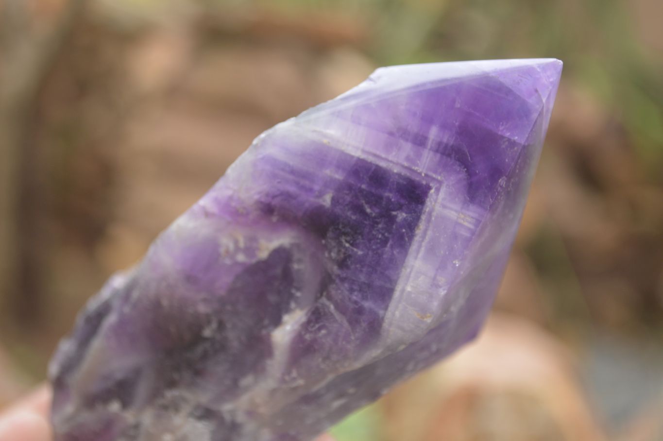 Polished "Witches Hat" Amethyst Crystals  x 4 From Zambia - TopRock