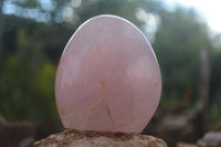 Polished Pink Rose Quartz Standing Free Forms x 2 From Ambatondrazaka, Madagascar - TopRock