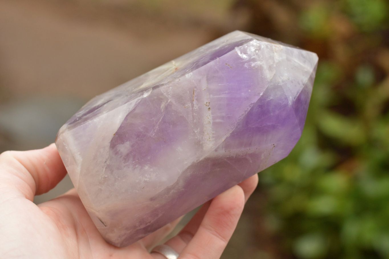 Polished Gemmy Dream Amethyst Points With Smokey Patterns  x 3 From Madagascar - TopRock