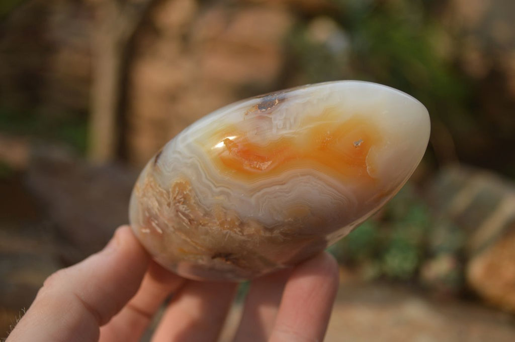 Polished Mixed Agate Standing Free Forms  x 4 From West Coast, Madagascar - Toprock Gemstones and Minerals 