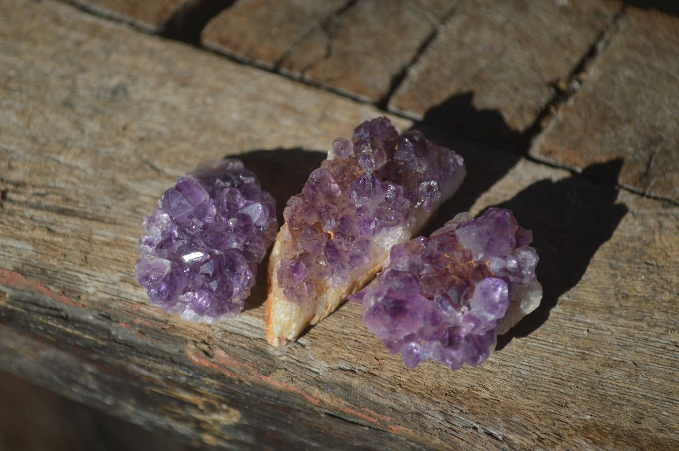 Natural Small Dark Amethyst Crystal Plates  x 70 From Mapatizya, Zambia - Toprock Gemstones and Minerals 