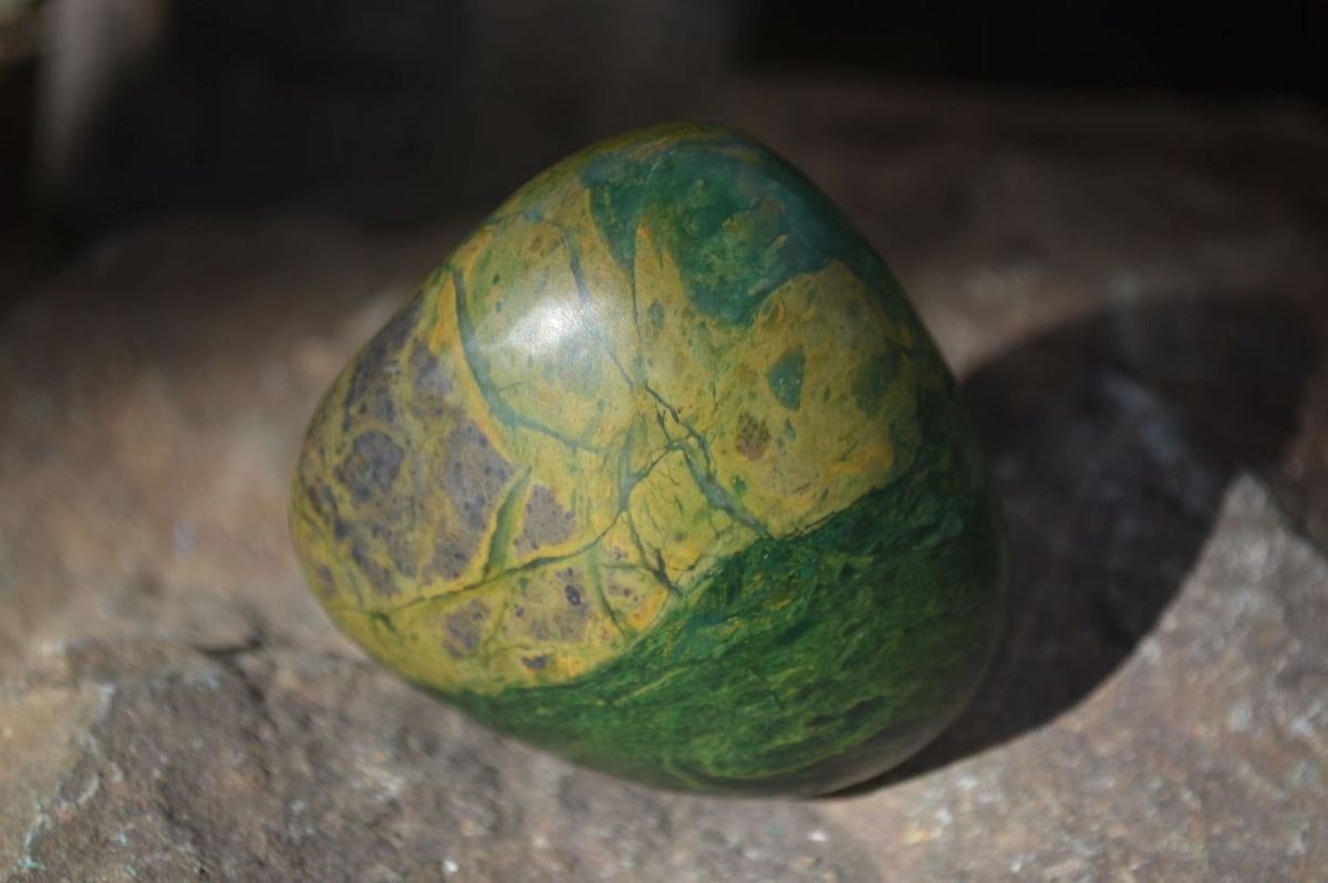 Polished Green Verdite Galet / Palm Stones x 6 From Zimbabwe - Toprock Gemstones and Minerals 