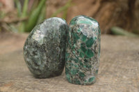 Polished Emerald In Matrix Standing Free Forms x 4 From Sandawana, Zimbabwe - TopRock