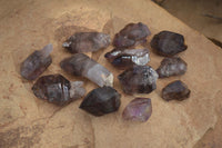 Natural Window Amethyst Quartz Crystals  x 12 From Chiredzi, Zimbabwe - Toprock Gemstones and Minerals 
