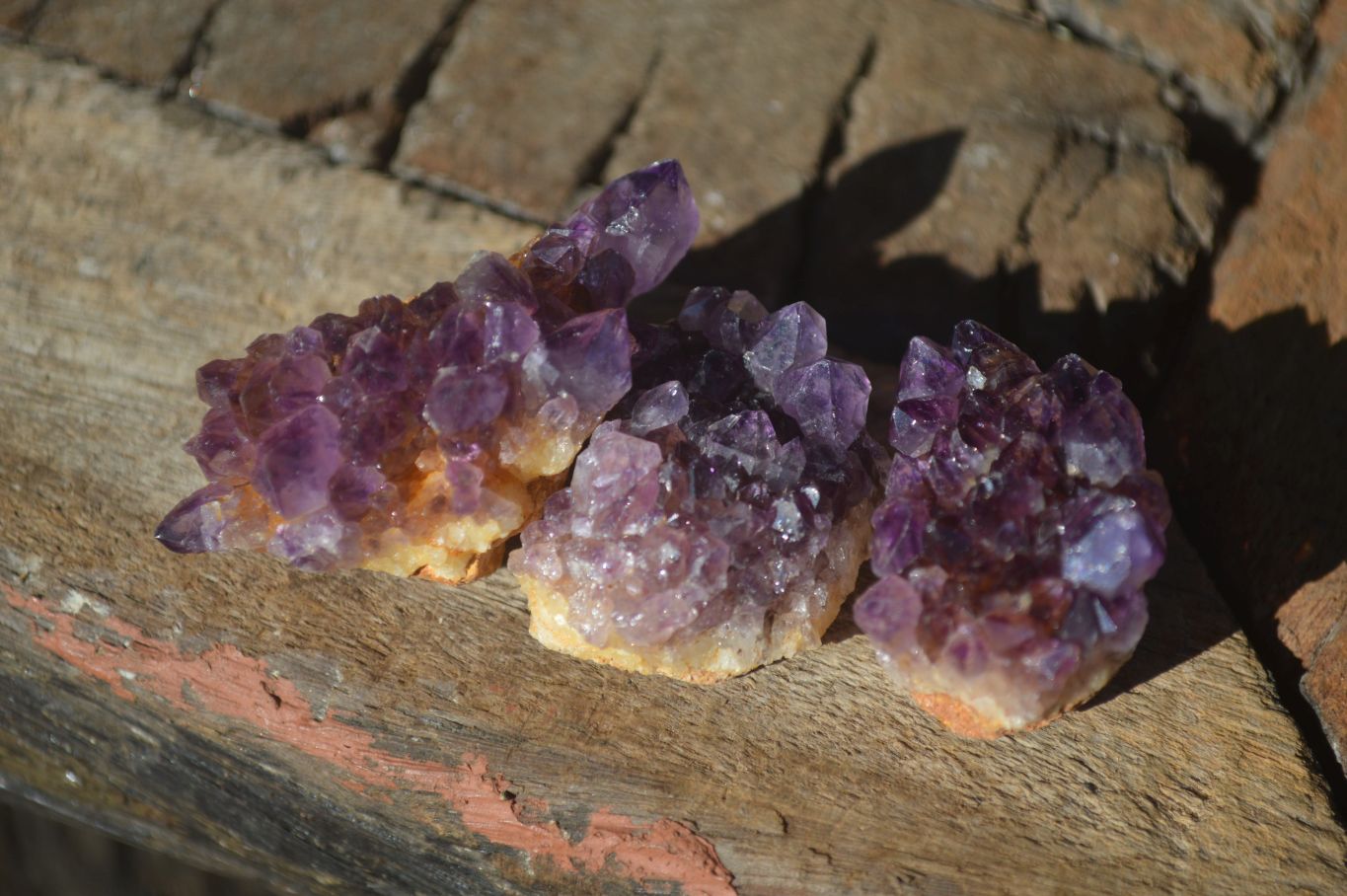 Natural Small Dark Amethyst Crystal Plates  x 70 From Mapatizya, Zambia - Toprock Gemstones and Minerals 