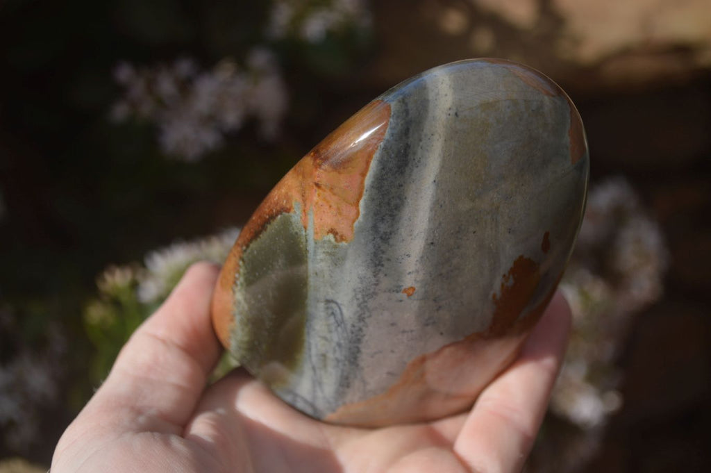 Polished Polychrome / Picasso Jasper Standing Free Forms  x 3 From Madagascar - Toprock Gemstones and Minerals 