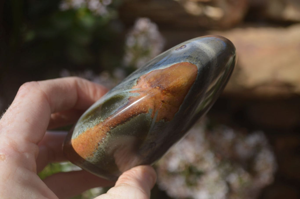 Polished Polychrome / Picasso Jasper Standing Free Forms  x 3 From Madagascar - Toprock Gemstones and Minerals 