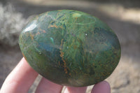 Polished Green Verdite Galet / Palm Stones x 6 From Zimbabwe - Toprock Gemstones and Minerals 