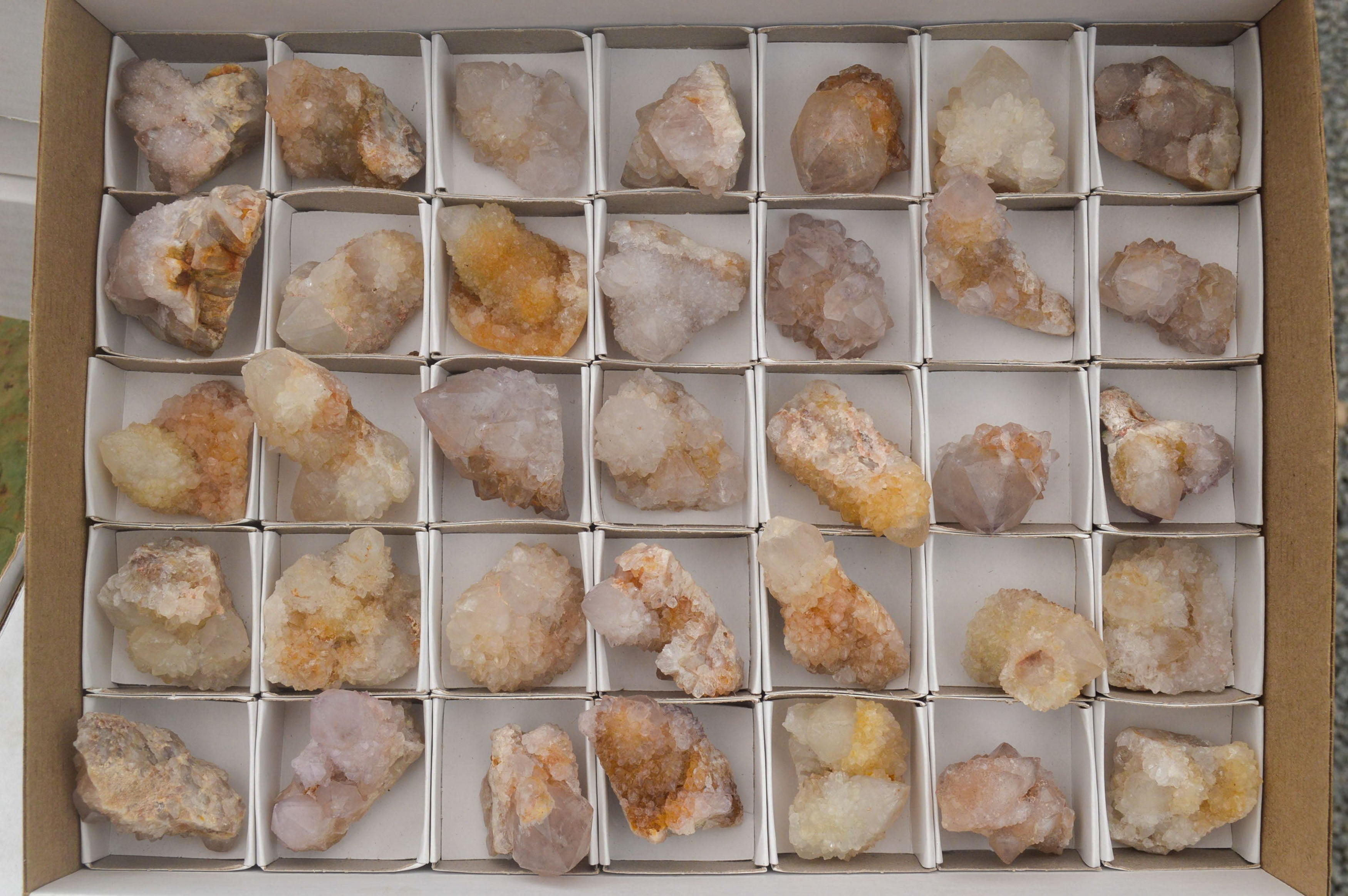 Natural Lovely Mixed Selection Of Spirit Quartz Crystals  x 35 From Boekenhouthoek, South Africa - TopRock