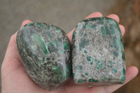 Polished Emerald In Matrix Standing Free Forms x 4 From Sandawana, Zimbabwe - TopRock