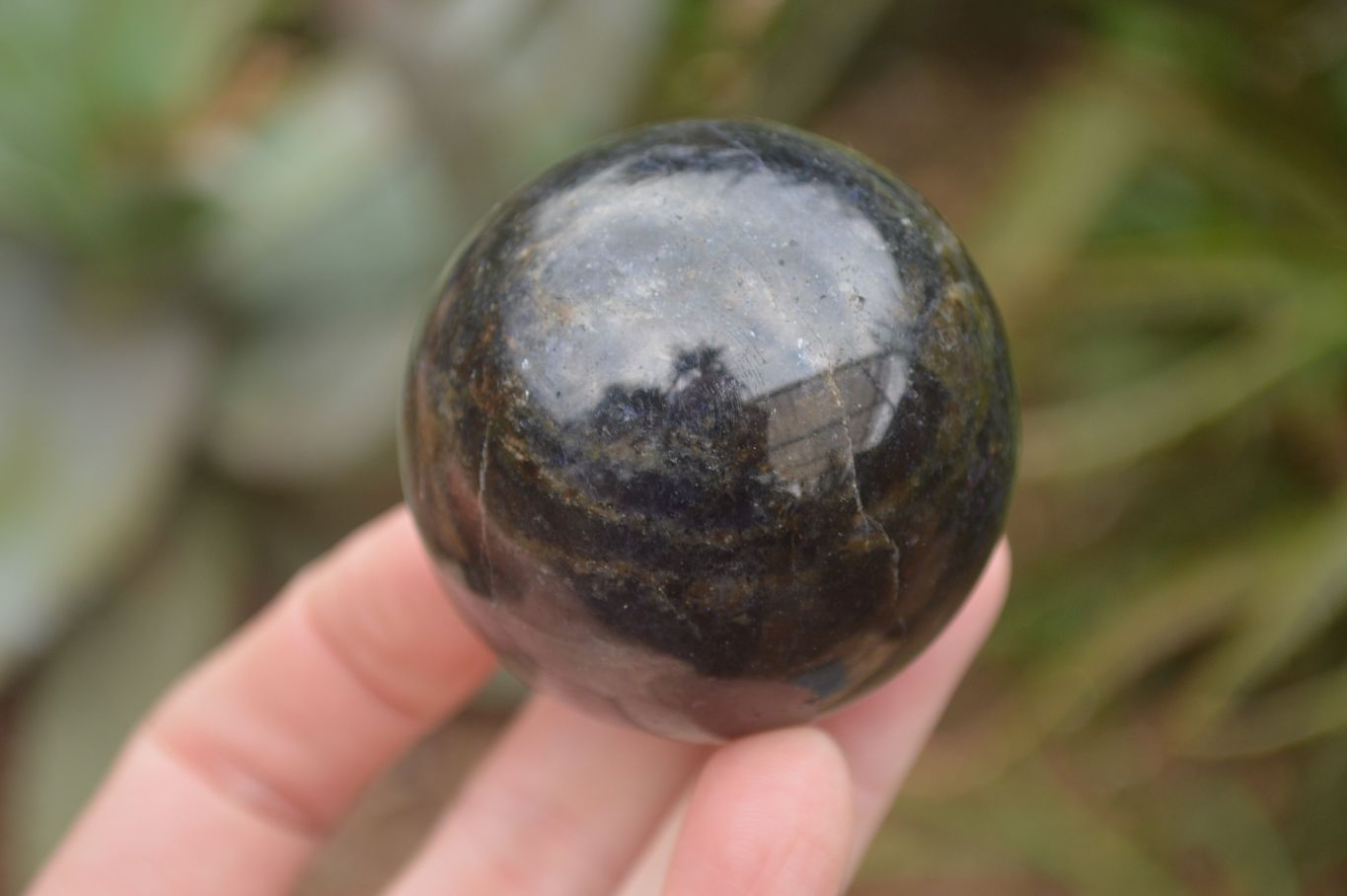 Polished Rare Iolite Spheres x 3 From Ambatofinandrahana, Madagascar - Toprock Gemstones and Minerals 