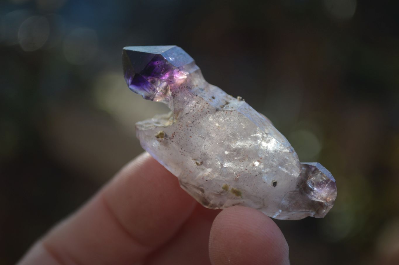 Natural Smokey Window Amethyst Crystals  x 12 From Chiredzi, Zimbabwe - Toprock Gemstones and Minerals 