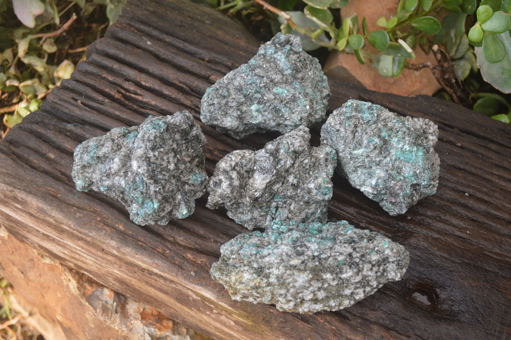 Natural Rare Emerald Mica In Matrix Cobbed Specimens x 5 From Mutoko, Zimbabwe - Toprock Gemstones and Minerals 
