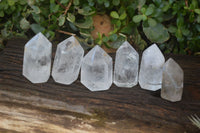 Polished Clear Quartz Crystal Points  x 6 From Madagascar - Toprock Gemstones and Minerals 