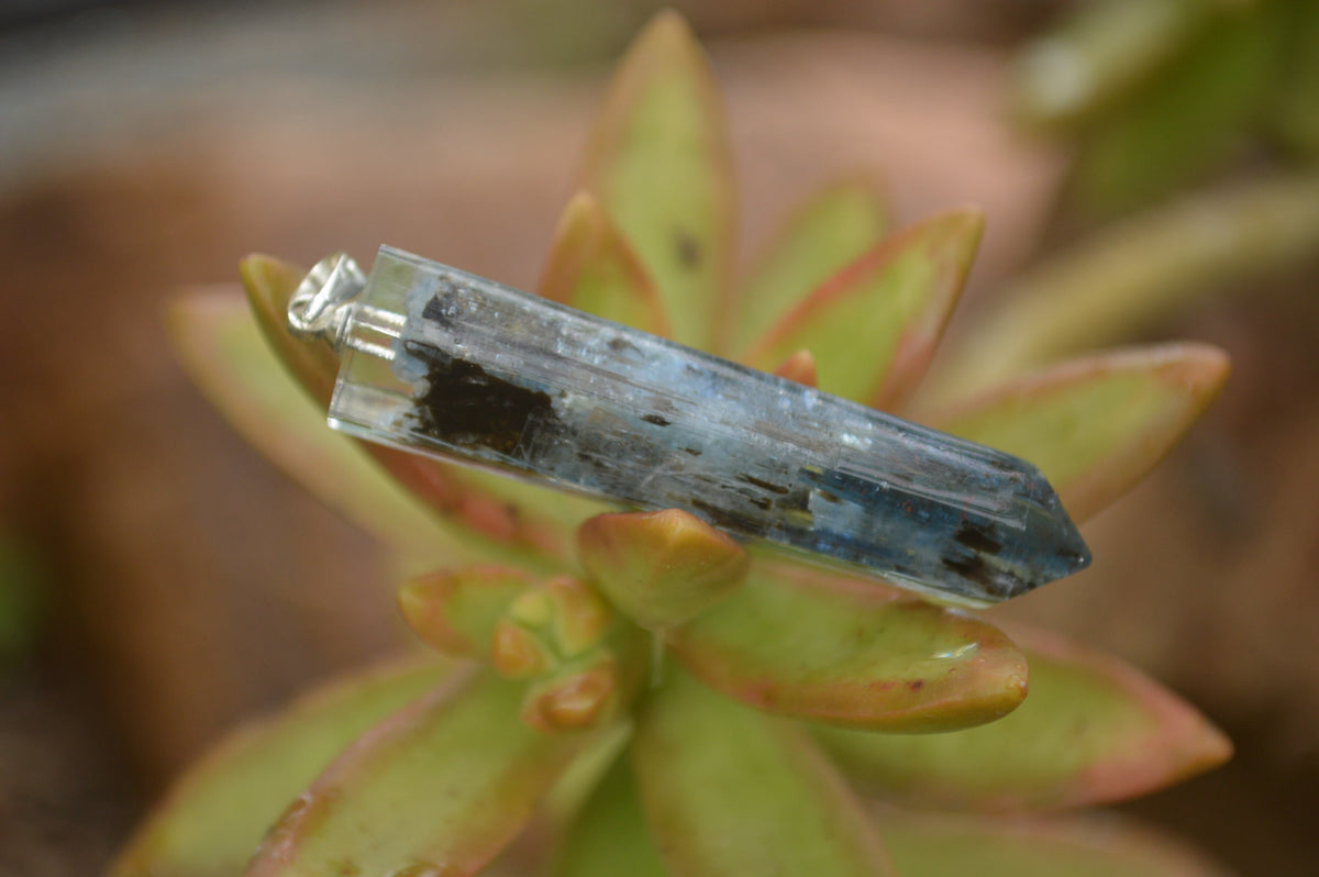 Polished Packaged Hand Crafted Resin Pendant with Kyanite Chips - sold per piece - From Bulwer, South Africa - TopRock