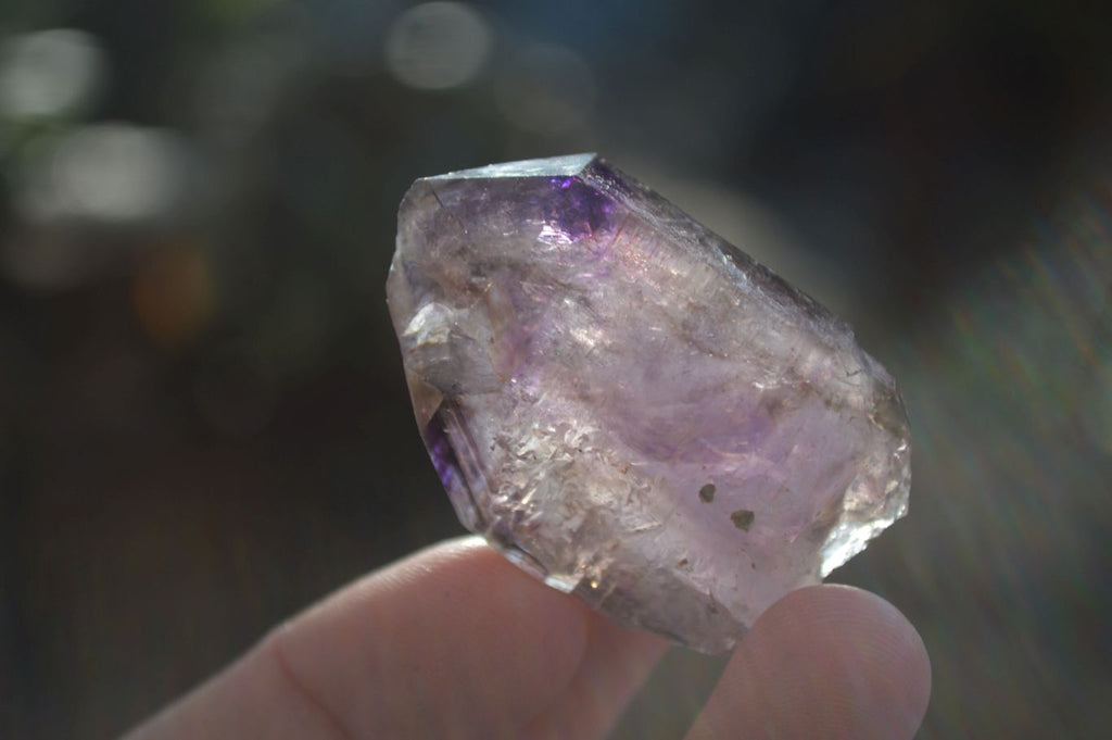 Natural Smokey Window Amethyst Crystals  x 12 From Chiredzi, Zimbabwe - Toprock Gemstones and Minerals 