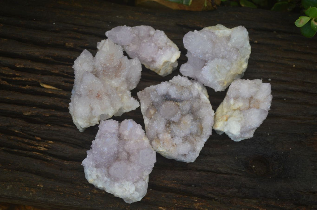 Natural Pale Lilac Spirit Quartz Clusters x 6 From Boekenhouthoek, South Africa - Toprock Gemstones and Minerals 